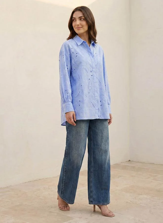 Iconic  Iconic Cotton Shirt Cutwork for Women | Best Price UAE