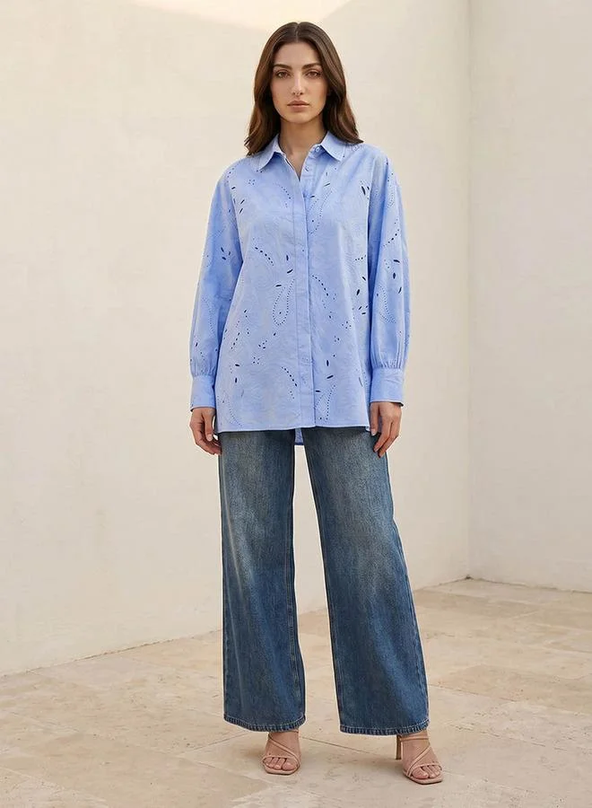 Iconic  Iconic Cotton Shirt Cutwork for Women | Best Price UAE
