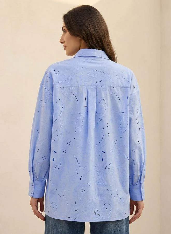 Iconic  Iconic Cotton Shirt Cutwork for Women | Best Price UAE