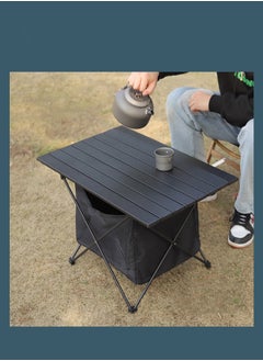 Folding Camping Table,Ultralight Camp Portable Table with Roll up Aluminum Alloy Table Top & Storage Bag,Quick Installation Outdoor Folding Table for Picnic 68cmx45cmx40CM Black - pzsku/ZF4E21B84DF199F164A70Z/45/_/1739068114/0dafad4c-f1da-4187-81b7-e8131cc89e2a