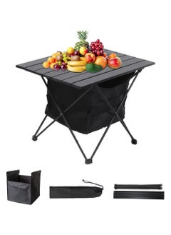 Folding Camping Table,Ultralight Camp Portable Table with Roll up Aluminum Alloy Table Top & Storage Bag,Quick Installation Outdoor Folding Table for Picnic 68cmx45cmx40CM Black - pzsku/ZF4E21B84DF199F164A70Z/45/_/1739420514/5602c98b-8b04-478e-b558-b99ba1f0ff3e