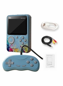 KASTWAVE G5 Retro 3 inch Handheld Game Console Built-in 500 Classical FC Games Support for Connecting TV & Two Players (Blue)  - Image 1