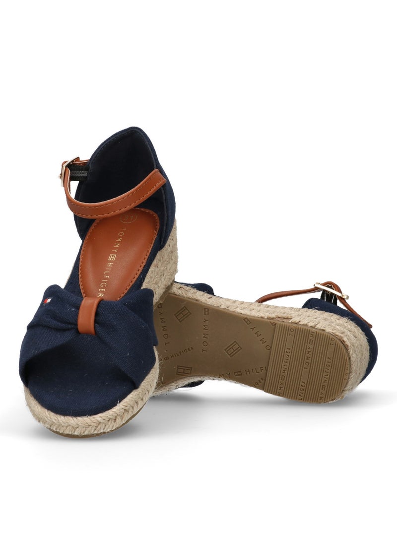 TOMMY HILFIGER - Kids Rope Wedge Sandals - Image 1