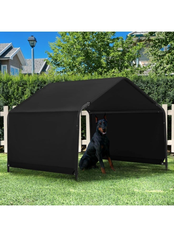 أوبتيا بيت للحيوانات الأليفة للكلاب الكبيرة والمتوسطة الحجم، خيمة خارجية مقاومة لأشعة الشمس والمطر، مأوى كبير للكلاب في الهواء الطلق، مأوى مقاوم للماء للحيوانات الأليفة الصغيرة، مأوى للماشية مقاوم للماء ومزود بمسامير أرضية - Image 1