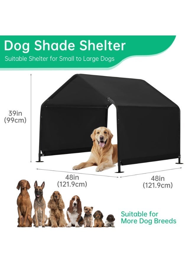 أوبتيا بيت للحيوانات الأليفة للكلاب الكبيرة والمتوسطة الحجم، خيمة خارجية مقاومة لأشعة الشمس والمطر، مأوى كبير للكلاب في الهواء الطلق، مأوى مقاوم للماء للحيوانات الأليفة الصغيرة، مأوى للماشية مقاوم للماء ومزود بمسامير أرضية - Image 2