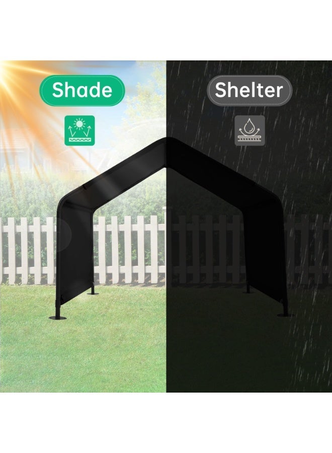 أوبتيا بيت للحيوانات الأليفة للكلاب الكبيرة والمتوسطة الحجم، خيمة خارجية مقاومة لأشعة الشمس والمطر، مأوى كبير للكلاب في الهواء الطلق، مأوى مقاوم للماء للحيوانات الأليفة الصغيرة، مأوى للماشية مقاوم للماء ومزود بمسامير أرضية - Image 4