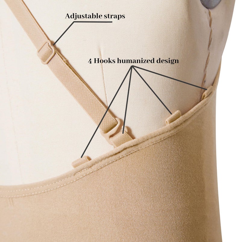 DANSHOW Women and Girls Nude Seamless Camisole Undergarment Leotard with Transition Straps(8A13) - Image 4