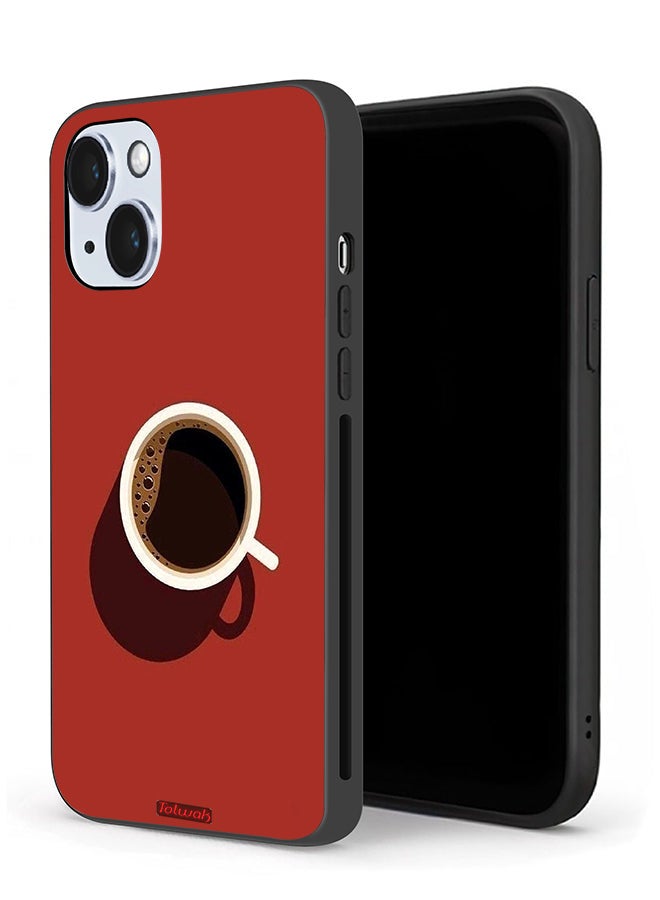 Tolwak Apple iPhone 14 Plus Protective Case Coffee Cup Art - Image 1