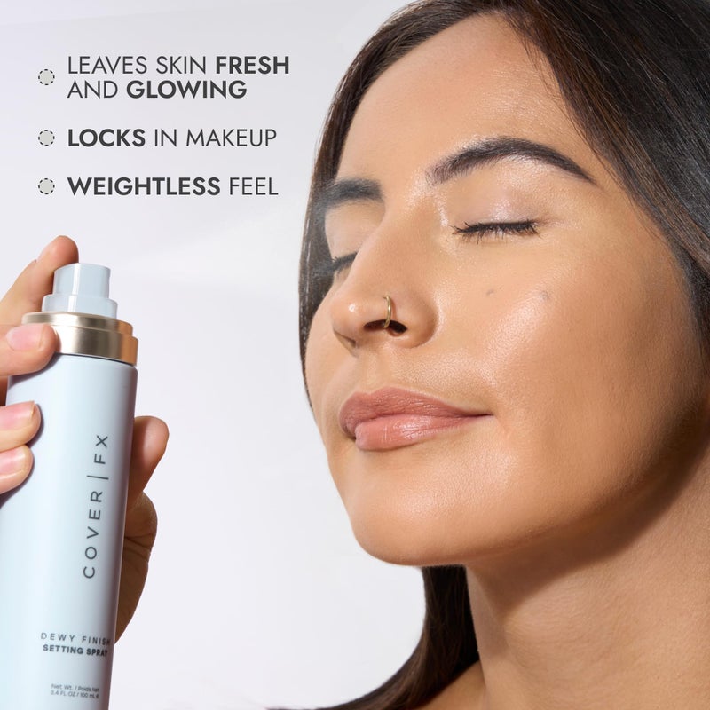 COVER FX COVER FX Dewy Finish Setting Spray - Makeup Finishing Spray - Shea Butter & Aloe - 4 Fl Oz (Packaging May Vary)  - Image 2