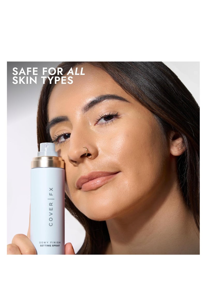 COVER FX - COVER FX Dewy Finish Setting Spray - Makeup Finishing Spray - Shea Butter & Aloe - 4 Fl Oz - Image 1