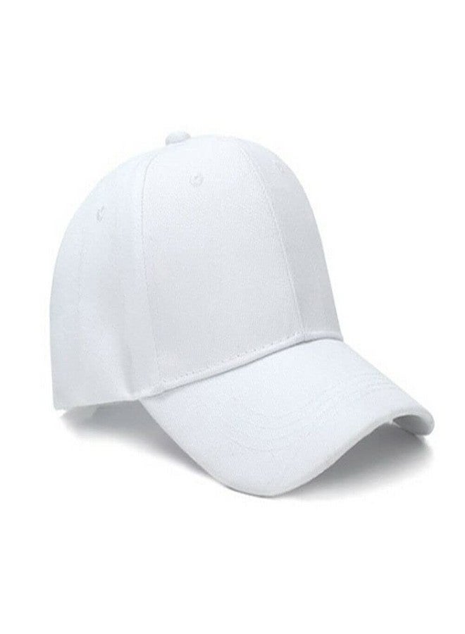 Boolavard Baseball Cap Adjustable Size for Running Workouts and Outdoor Activities All Seasons, White, One Size - Image 1