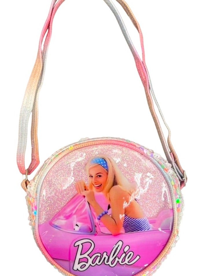 صندوق العاب حقيبة يد للفتيات الصغيرات، حقيبة كتف باربي، حقيبة بحزام قابل للتعديل للأطفال والبنات الصغار - Image 2