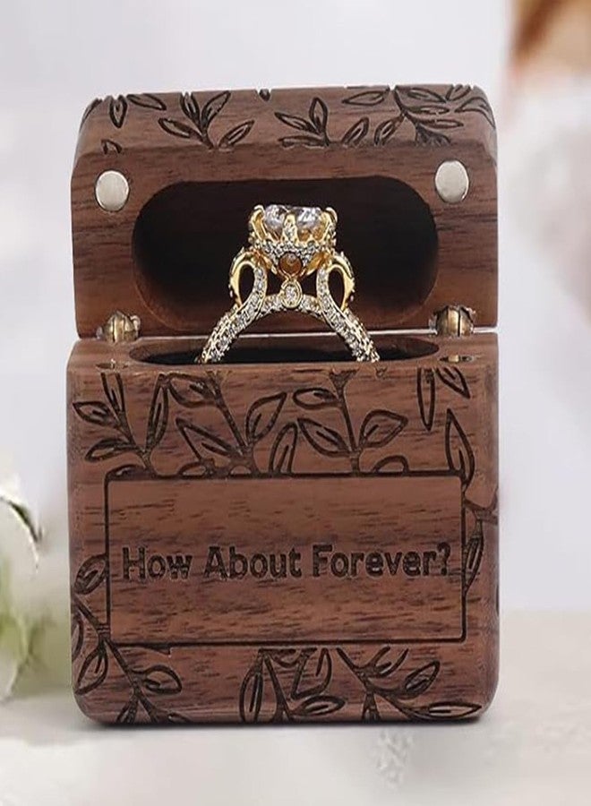 WERPEKA Wooden Ring Box for Wedding or Engagement, Ring Bearer Gift - Storage Box - Image 1
