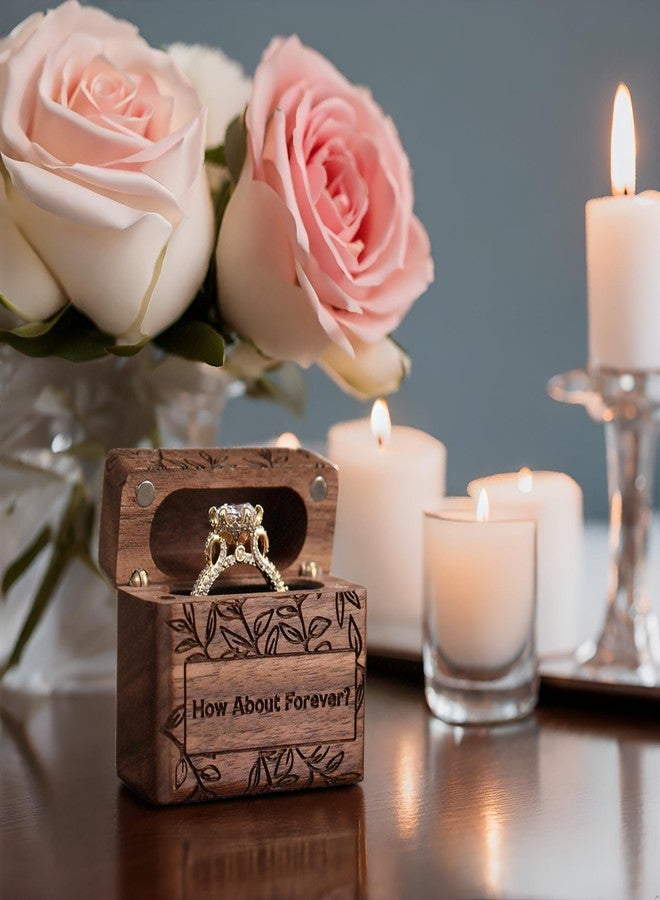 WERPEKA Wooden Ring Box for Wedding or Engagement, Ring Bearer Gift - Storage Box - Image 3