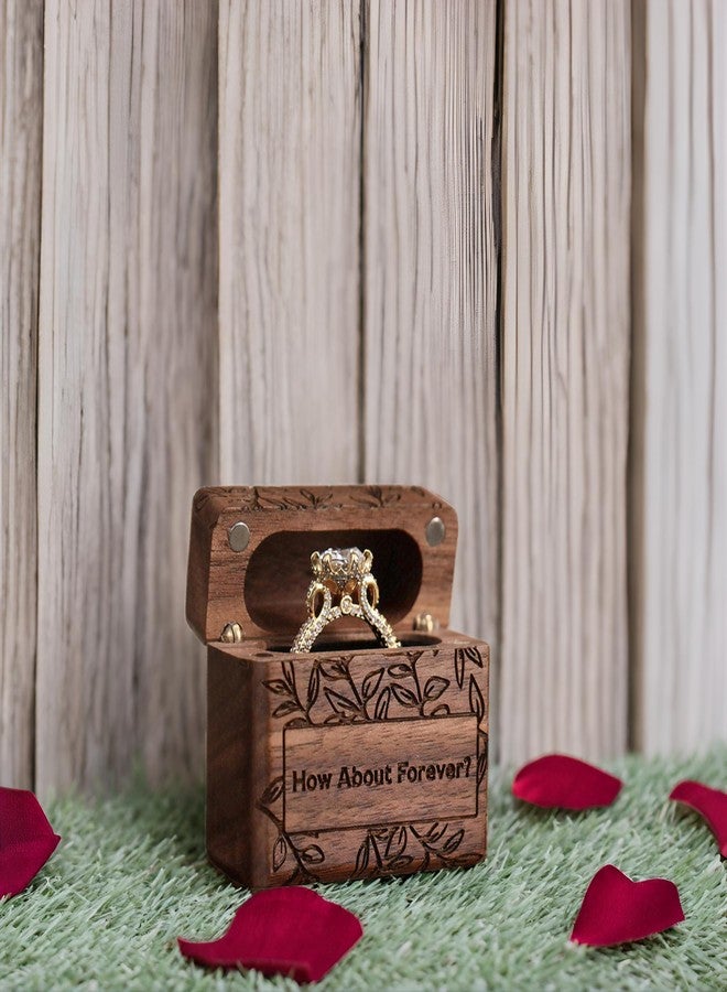 WERPEKA Wooden Ring Box for Wedding or Engagement, Ring Bearer Gift - Storage Box - Image 2
