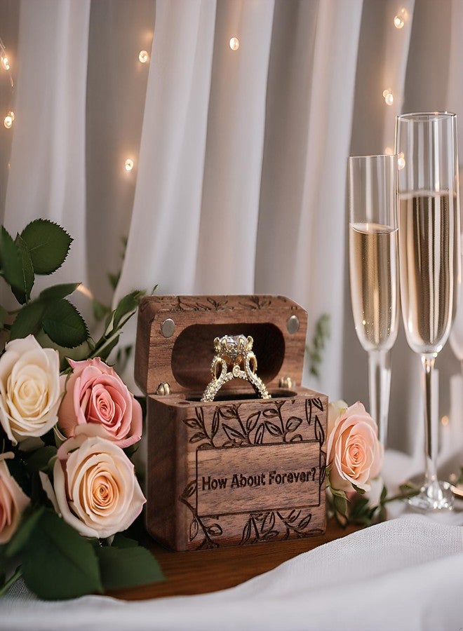 WERPEKA Wooden Ring Box for Wedding or Engagement, Ring Bearer Gift - Storage Box - Image 4