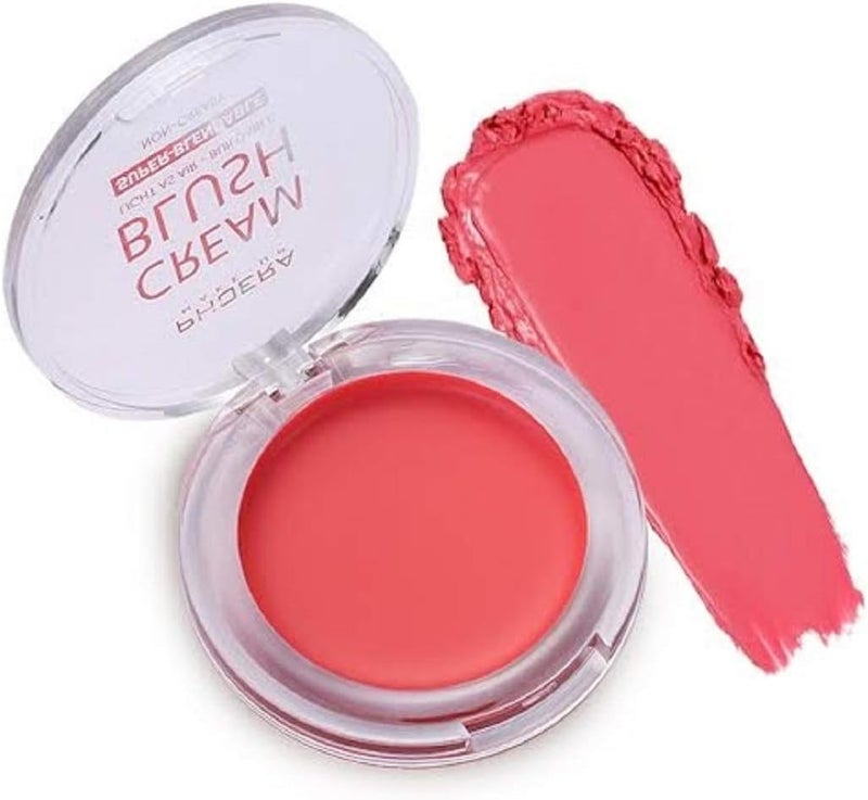 PHOERA Makeup Face Cheek Blush Cream Matte Blusher Super blendable SweatResistant Pressed Foundation Non_Greasy Palette AQUAPURITY 103 STRAWBERRY