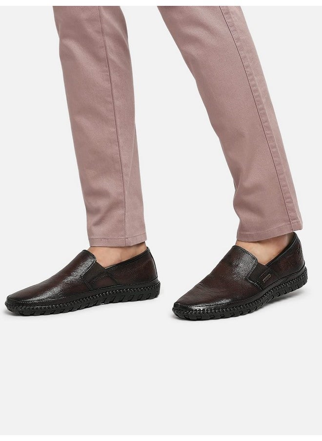BUCKAROO - Buckaroo Nardo Natural FullGrain Leather Brown Casual Slip-On Shoes for Mens: Size UK 11 - Image 1