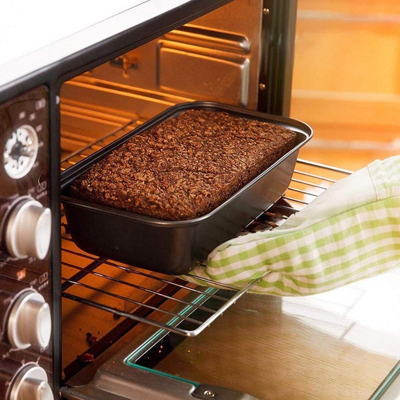 IVAR Microwave Oven Safe NonStick Carbon Steel Baking Tray for Muffin Cupcake Mini loaf Mould pan for Home Baking Tools1 pcsSquare Shape - Image 2