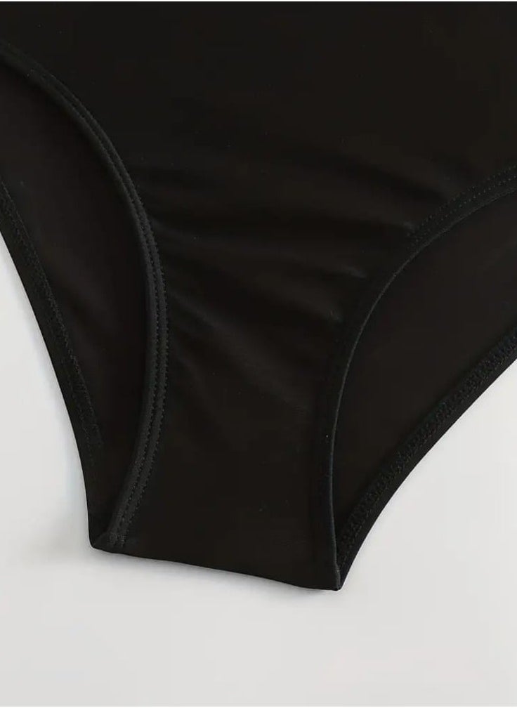 Hanady Two-Piece Black Bikini – Premium Korean Butter Lycra Fabric for Elegant and Comfortable Look – HN 6043  - Image 4