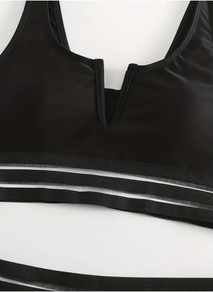 Hanady Two-Piece Black Bikini – Premium Korean Butter Lycra Fabric for Elegant and Comfortable Look – HN 6043  - Image 3