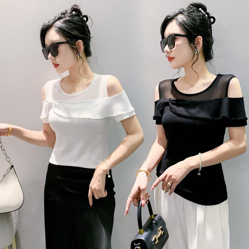 European 2024 Simple T-Shirt Casual Standard Regular Short-Sleeved Solid Color Base Shirt - Image 5
