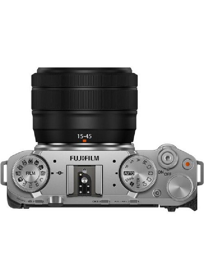 فوجي فيلم كاميرا رقمية X-M5 /15-45MM مجموعة (فضي) - Image 3