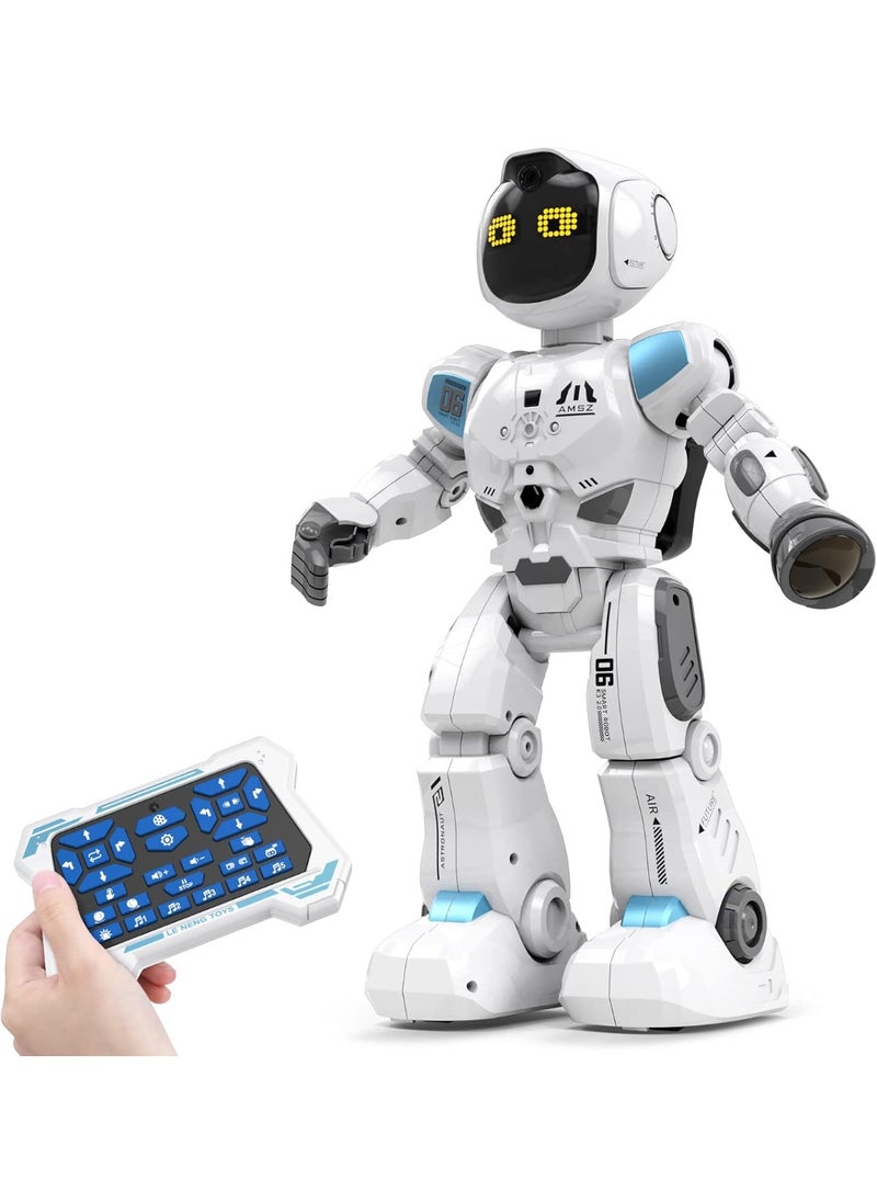 Supwell Programming Robot Toys With Music Demo And Led Emoji Function, Recharge Rc Robot For Kids 5-7, Gift For Girls And Boys, Girl Toys And Boy Toys For Direction And Intelligence Development  - Image 1