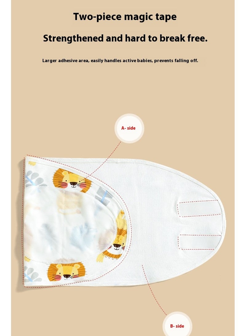 كيس نوم مضاد للخوف للأطفال حديثي الولادة من القطن الخالص بنمط أسد - Image 3