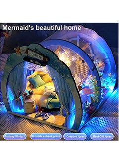 Y&D DIY Miniature Dollhouse Kit, House Kit 1:24 Scale,Tiny kit with Furniture, Great Handmade Crafts Gift for Father's Day, Sweet Home of Mermaid Princess  - Image 4