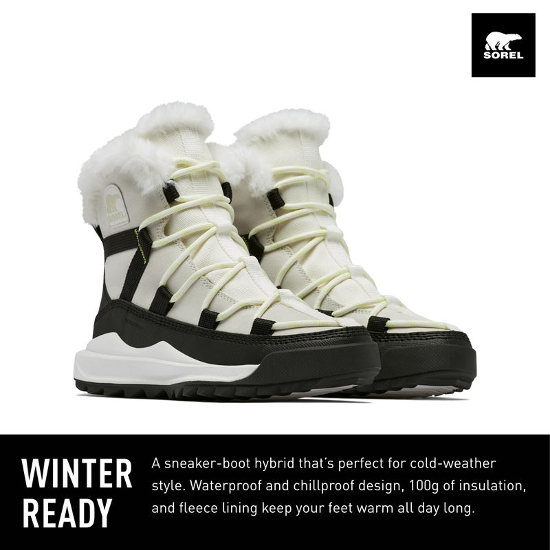 SOREL Women's ONA RMX Glacy Plus Waterproof Boot - Sea Salt, Black - 8 - Image 2