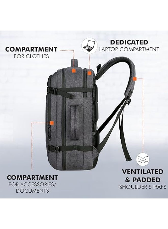 FUR JADEN 40L Weekender Travel Laptop Backpack with Anti Theft Pocket, Organizer, 15.6 Inch Padded Laptop Sleeve and Dual Handles - Image 5