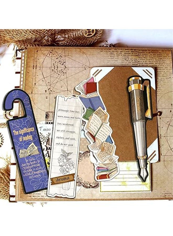 Happy D 30 PCS Vintage Style Book Tracker Bookmarks,Funny Irregular Shape Paper Bookmark,Reading Page Markers for Men Women Book Lovers - Image 4