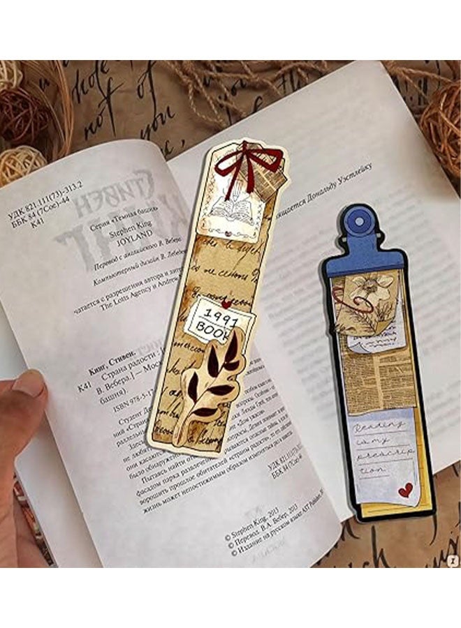 Happy D 30 PCS Vintage Style Book Tracker Bookmarks,Funny Irregular Shape Paper Bookmark,Reading Page Markers for Men Women Book Lovers - Image 3
