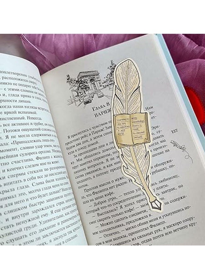 Happy D 30 PCS Vintage Style Book Tracker Bookmarks,Funny Irregular Shape Paper Bookmark,Reading Page Markers for Men Women Book Lovers - Image 5