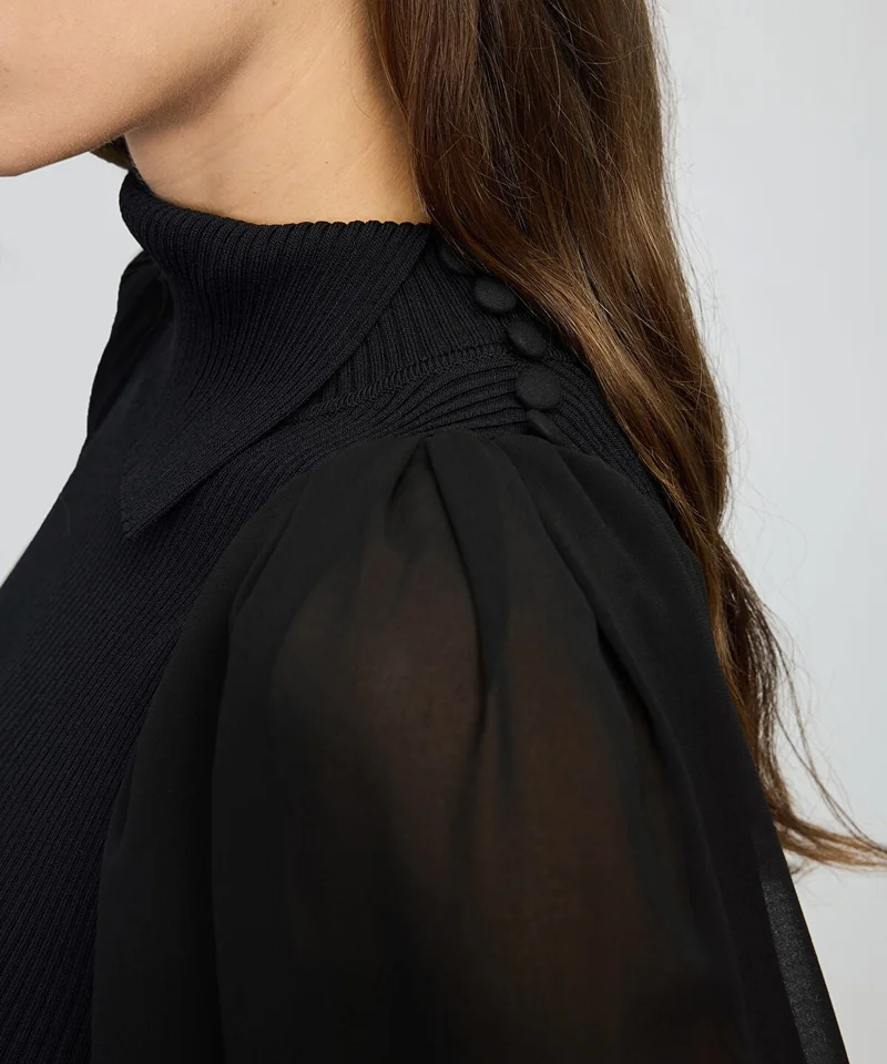 Ipekyol  Mixed Media Knit Top for Women | Best Price UAE