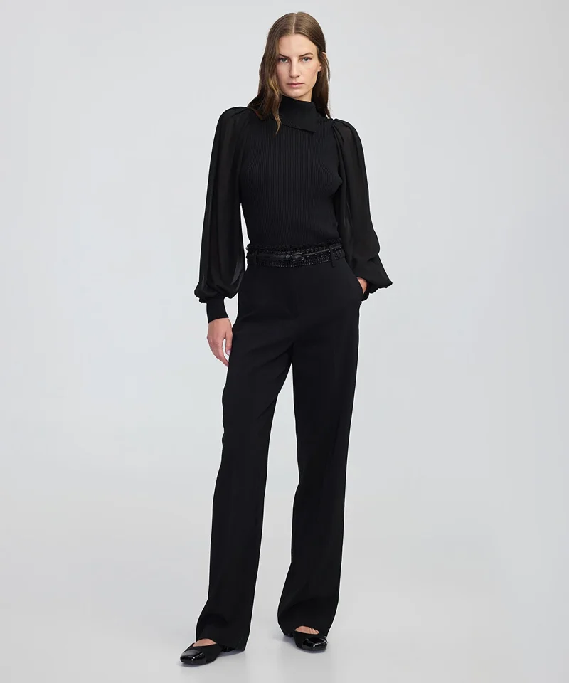 Ipekyol  Mixed Media Knit Top for Women | Best Price UAE