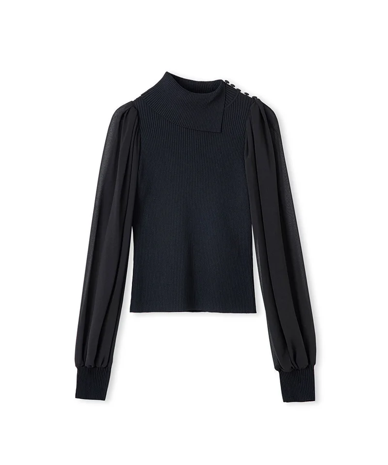 Ipekyol  Mixed Media Knit Top for Women | Best Price UAE