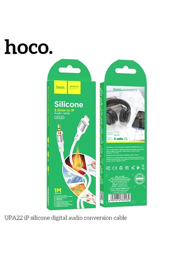 hoco. UPA22 iP silicone digital audio conversion cable(White)  - Image 5