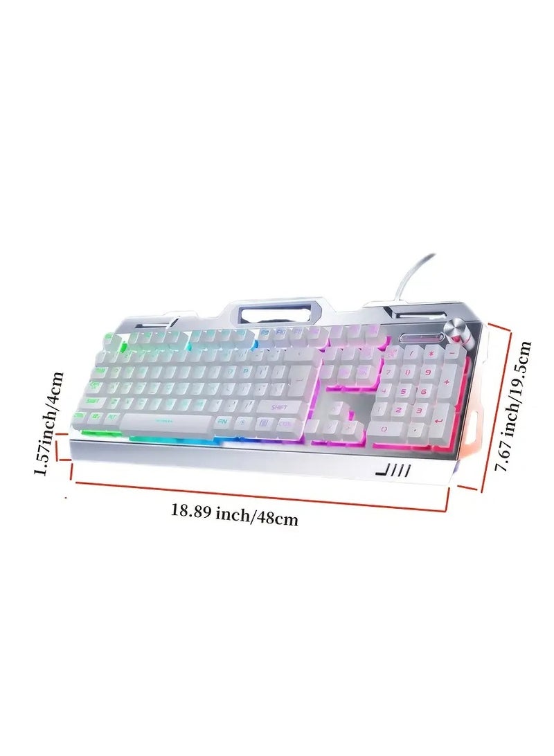 YINDIAO YINDIAO V2 Computer Wired Keyboard E-sports Gaming Typing Office Universal USB Plug-in Hair Light Keyboard Available For Windows System  - Image 2