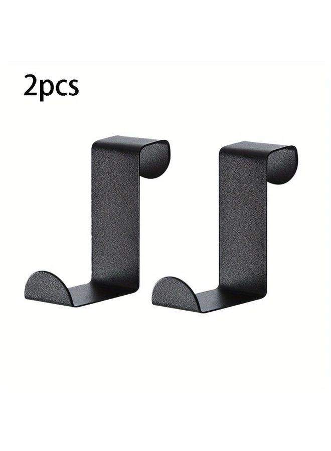 White 2 Pack Heavy Duty Door Hooks No Drill Installation Space Saving Cabinet Organizer - Image 5