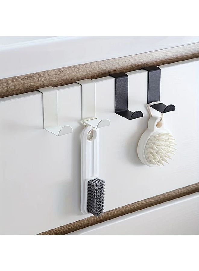 White 2 Pack Heavy Duty Door Hooks No Drill Installation Space Saving Cabinet Organizer - Image 3