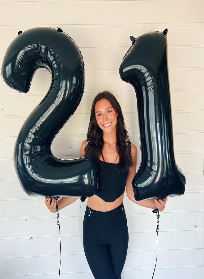 IWERP 40 Inch Black 1 Balloon for First Birthday, Black One 1st Number Balloon Birthday Decorations for Girl Boy Toddler Baby, 10th 21st, Giant Number 1 Balloon - Image 3