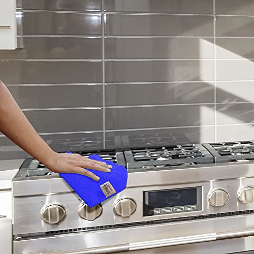 SOFTSPUN Microfiber Cloth, 30x30 Cms, 1 Piece Towel Set, 340 GSM (Blue) Multi-Purpose Super Soft Absorbent Cleaning Towels for Home, Kitchen, Car, Cleans & Polishes Everything in Your Home. - Image 4