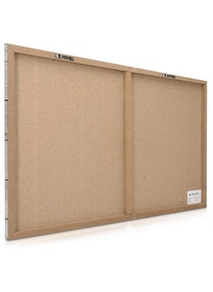 Navaris Magnetic Dry Erase Board - 16 X 24 Inches Decorative White Board For Wall With Design, Includes 5 Magnets And Marker - Wooden Planks  - Image 4