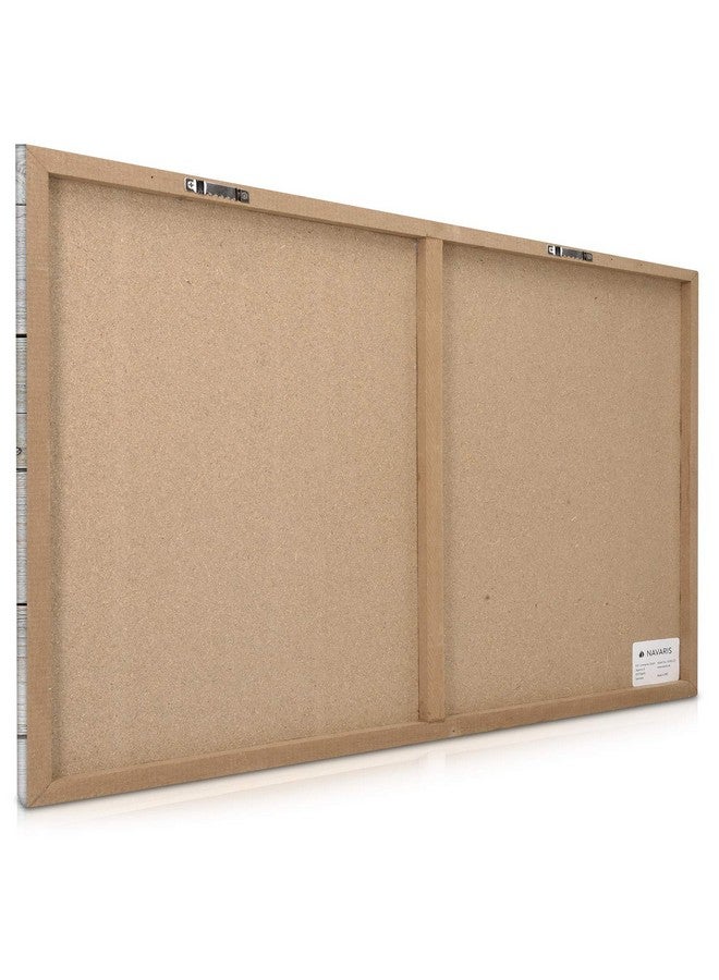 Navaris Magnetic Dry Erase Board - 16 X 24 Inches Decorative White Board For Wall With Design, Includes 5 Magnets And Marker - Wooden Planks - Image 4
