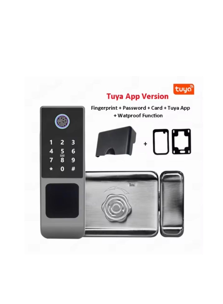 StarDY Fingerprint Door Lock Waterproof Outdoor Gate Lock Tuya App Digital Passcode IC Card Keyless Front Door Electronic Lock - Image 2