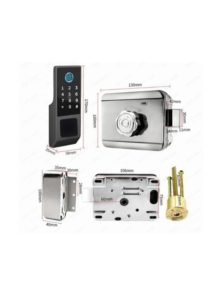 StarDY Fingerprint Door Lock Waterproof Outdoor Gate Lock Tuya App Digital Passcode IC Card Keyless Front Door Electronic Lock - Image 3