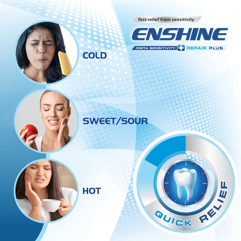 Enshine Sensitive Toothpaste Pack of 4(60g Each) Anti Cavity, Fresh Breath & Gum Expert Tooth Paste For Fast Relief From Sensitivity - Image 5