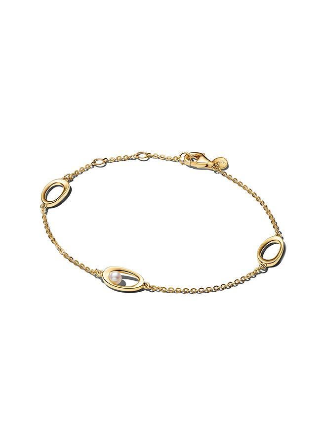 PANDORA Organically Shaped Oval & Treated Freshwater Cultured Pearl Bracelet - Image 1